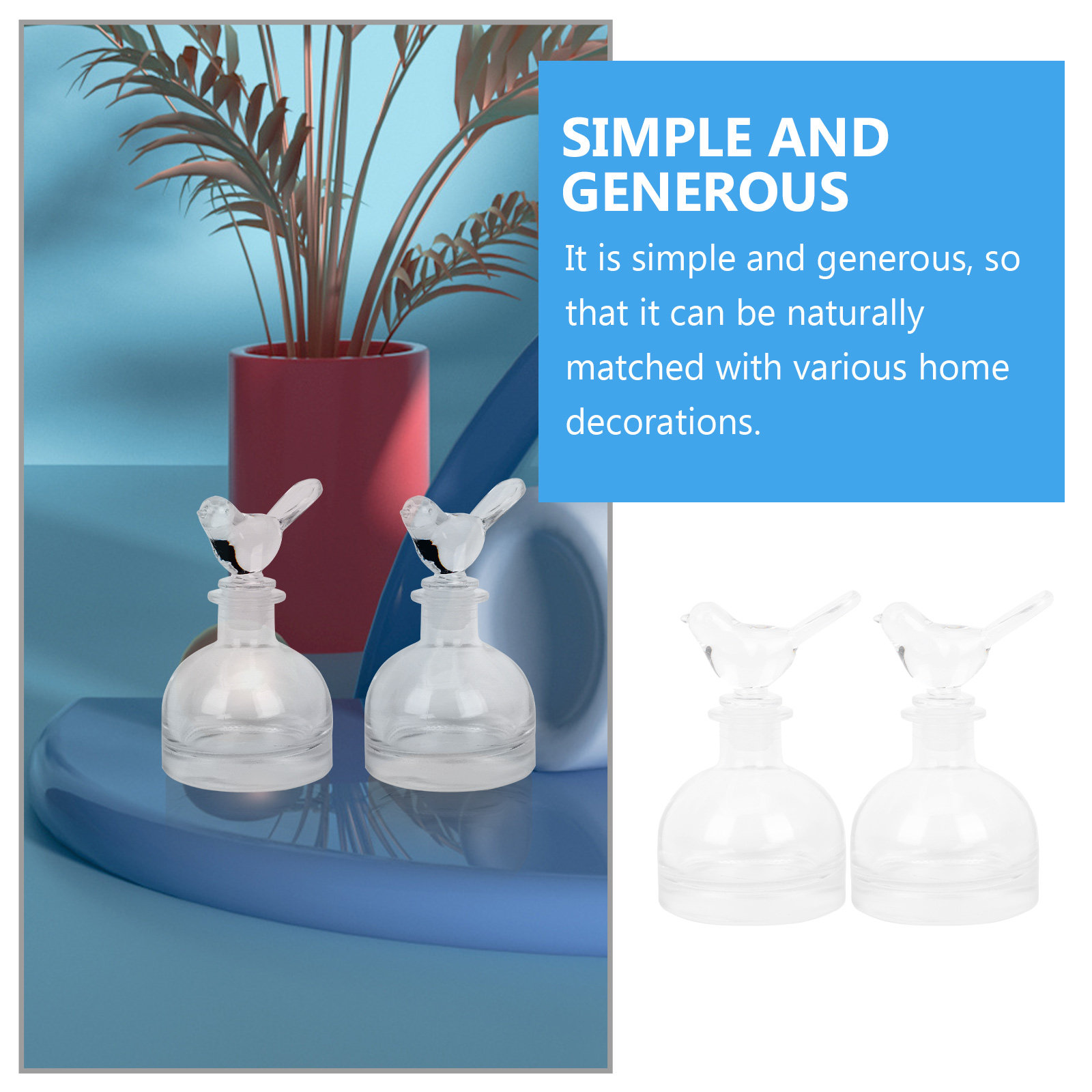 2Pcs Glass Perfume Bottles Pre - đánh giá và giá Fragrance Home Decor