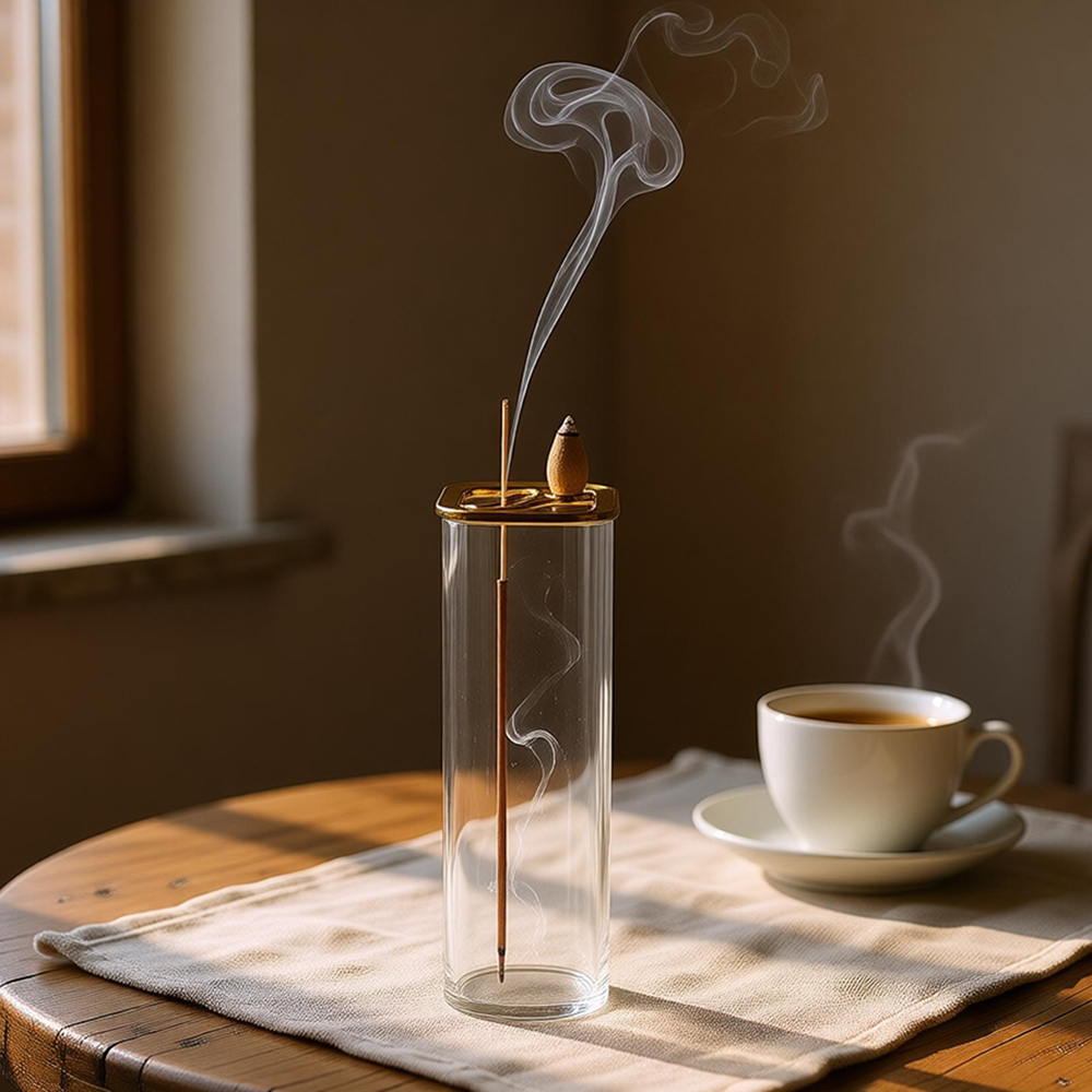 Metal Glass Dual Incense Burne - đánh giá và giá Incense Cone Holder